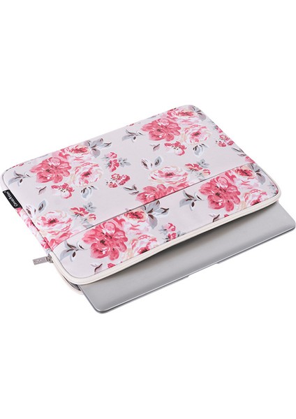 H10-11 Kırmızı Çiçek Deseni Şok Geçirmez Laptop Depolama Kılıfı Ince Pu Deri Taşıma Çantası 12 Inç Dizüstü Bilgisayar (Yurt Dışından) fırsatları