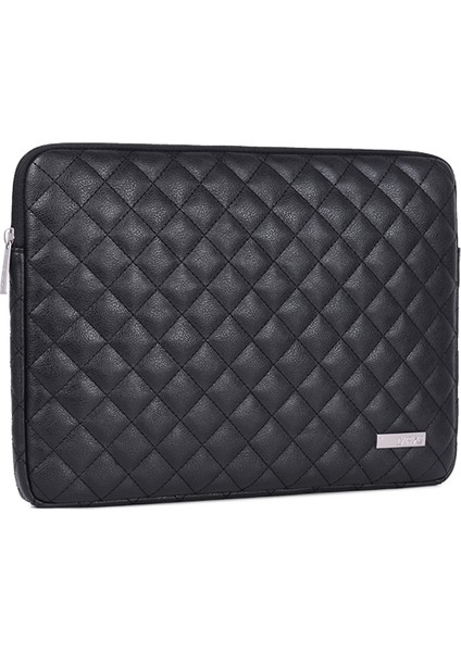 L19-T0421 12 Inç Dizüstü Bilgisayarlar Litchi Doku Rhombus Deseni Için Anti-Çizik Manşon Torbası Küçük Çanta Ile Taşınabilir Ince Kılıf (Yurt Dışından)