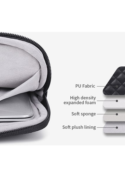 L19-04 Rhombus Doku 15 Inç Dizüstü Dizüstü Dizüstü Kılıf Kapağı Pu Koruyucu Kılıf (Yurt Dışından) modelleri