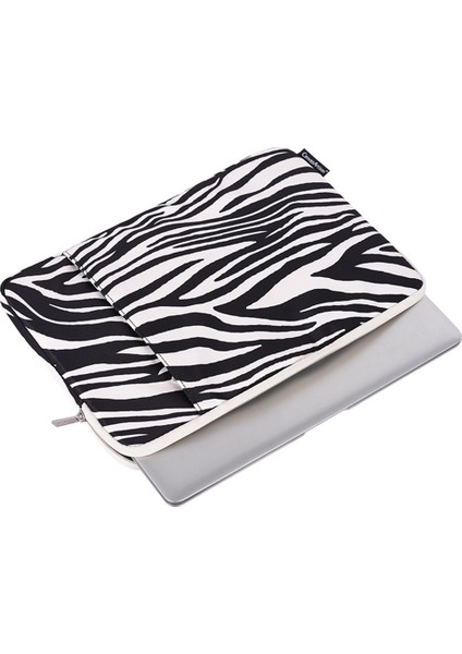 H33-19 15 "microsoft Yüzey Kitabı Için Büyük Dizüstü Bilgisayar Torbası Şık Zebra Desen Şok Geçirmez Dizüstü Bilgisayar Kovan Koruma Kapağı (Yurt Dışından)
