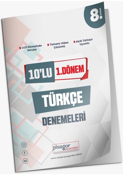 8.sınıf Türkçe 1.dönem 10LU Denemeleri