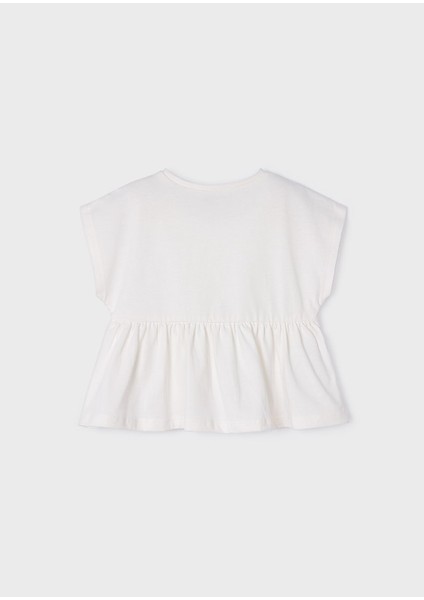 Kız Çocuk Kısa Kol T-Shirt Beyaz/fuşya 3059 fırsatları