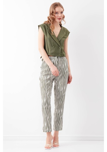 Zebra Desen Pantolon