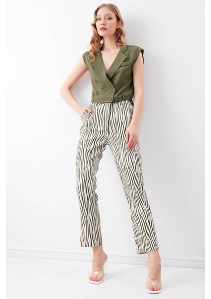 Zebra Desen Pantolon