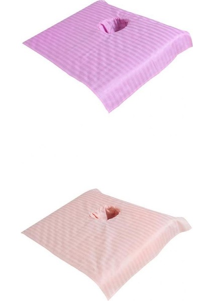 2pcs Yarım Masaj Masası Kapağı Güzellik Yatağı Yüz Deliği Havlu Bezi (Yurt Dışından)