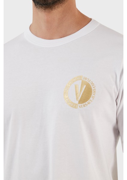 % 100 Pamuk Regular Fit Bisiklet Yaka T Shirt Erkek T Shirt 74GAHT10 CJ00T G03