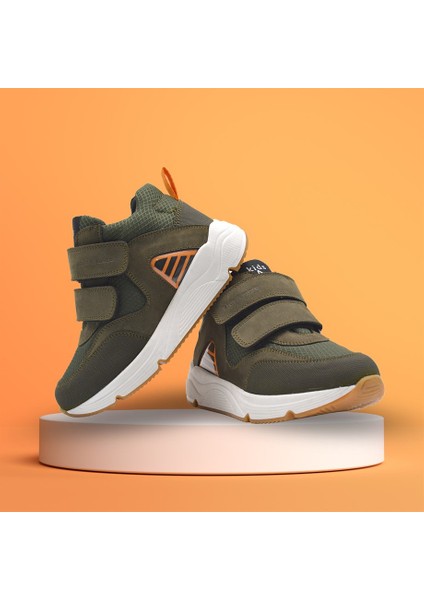 Avril Çift Cırtlı Deri Erkek Çocuk Bot Haki modelleri