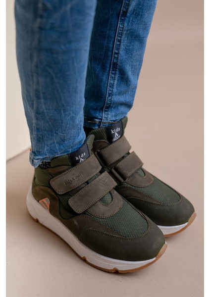 Avril Çift Cırtlı Deri Erkek Çocuk Bot Haki indirimleri