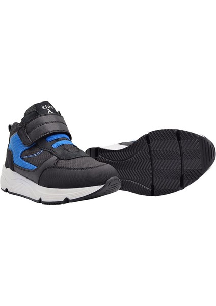 Stewart Tek Cırtlı ve Lastikli Deri Erkek Çocuk Bot Siyah modelleri