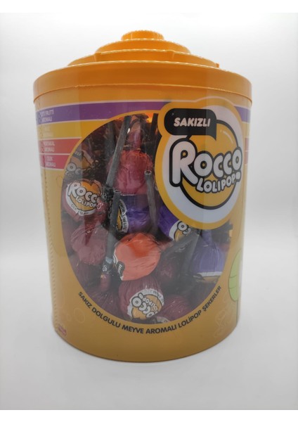 Sakız Dolgulu Meyve Aromalı Sakızlı Lolipop Şeker 90 Adet