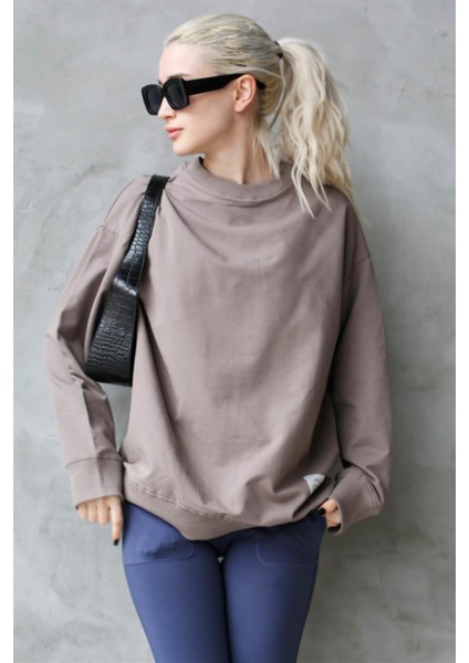 Füme Basic Oversize Kadın Sweatshirt MG168610 fiyatları