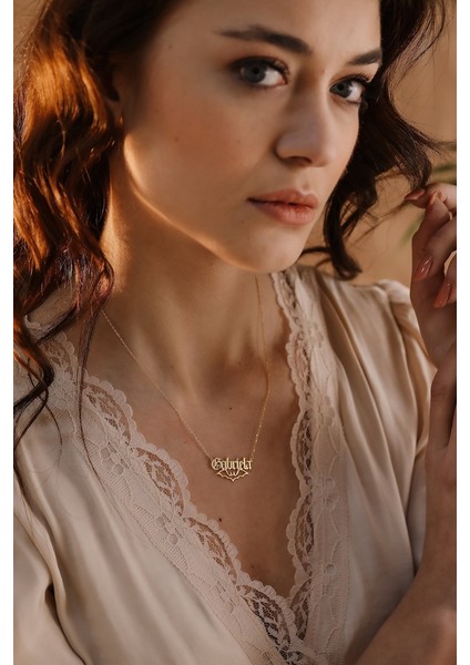 925 Ayar Gümüş Yarasa Isim Kolye