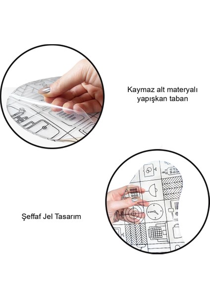 - Jel Mouse Pad, Ev Ofis Ve Oyun Için Kaydırmaz Şeffaf Mouse Pad