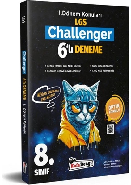 8.Sınıf LGS 1. Dönem Konuları Deneme -6'lı Challenger Paket Deneme