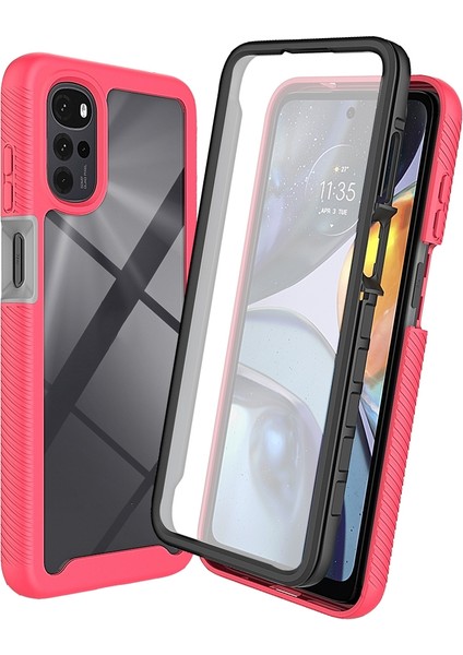 Motorola Moto G22 / E32PINK Için Tam Vücut Hibrit Kılıf (Yurt Dışından)
