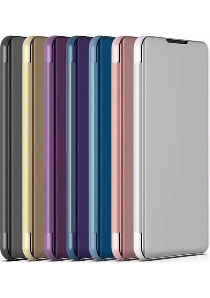 Samsung Galaxy A14 5g Mavi Için Kaplama Ayna Deri Kılıf (Yurt Dışından)