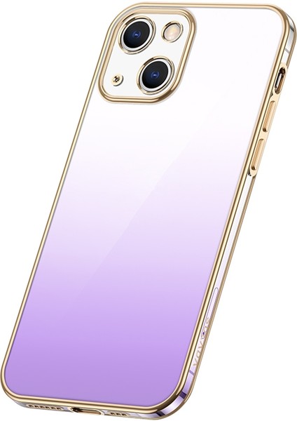 Iphone 14 Plus Violet Için Kaplama Gradyan Telefon Kılıfı (Yurt Dışından)