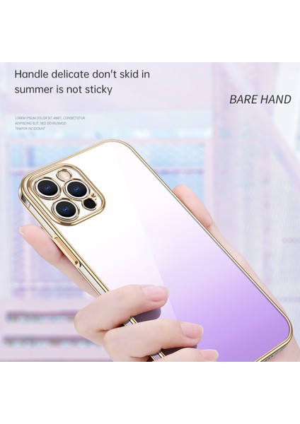 Iphone 14 Plus Violet Için Kaplama Gradyan Telefon Kılıfı (Yurt Dışından)