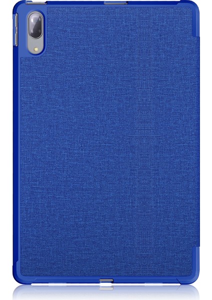 Lenovo Sekmesi Için P11 Pro TB-J716F /J706F Kumaş Doku Pu Pu Kasası Mavi (Yurt Dışından)