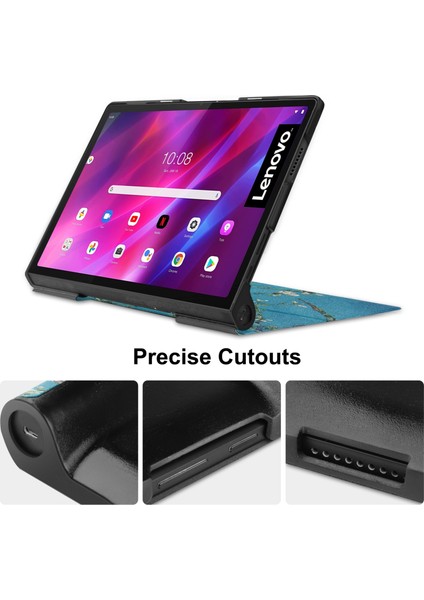 Lenovo Yoga Sekmesi Için Custer Doku Pu Deri Kılıf 11 Kayısı Blossom (Yurt Dışından)