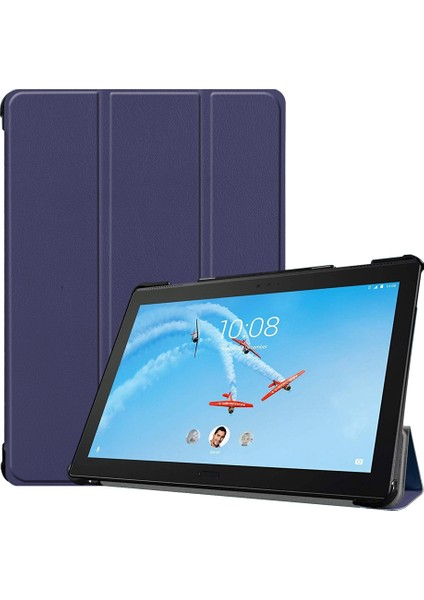 Custer Doku Deri Kılıf Lenovo Sekmesi P10 10.1 Inç Mavi (Yurt Dışından)