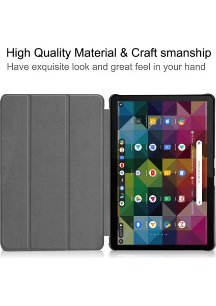 Lenovo Duet Chromebook Için Boyalı Desen Deri Kılıf Kayısı Çiçeği (Yurt Dışından)