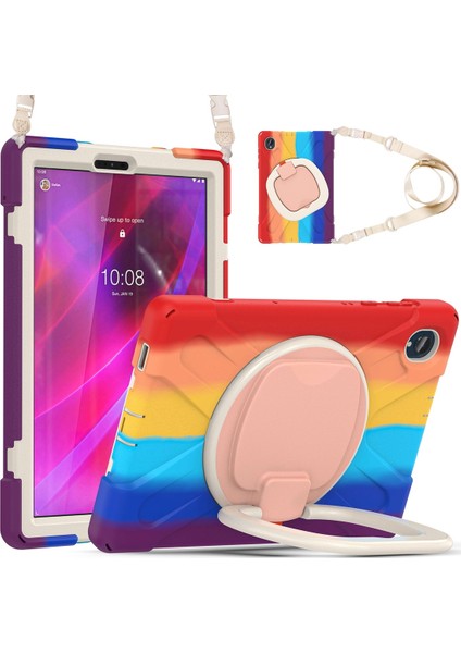 Lenovo Sekmesi Için Silikon + Pc Kılıfı K10 / M10 Plus Renkli Kırmızı (Yurt Dışından)