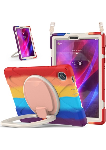 Lenovo Sekmesi Için Silikon + Pc Kılıfı K10 / M10 Plus Renkli Kırmızı (Yurt Dışından) fiyatları