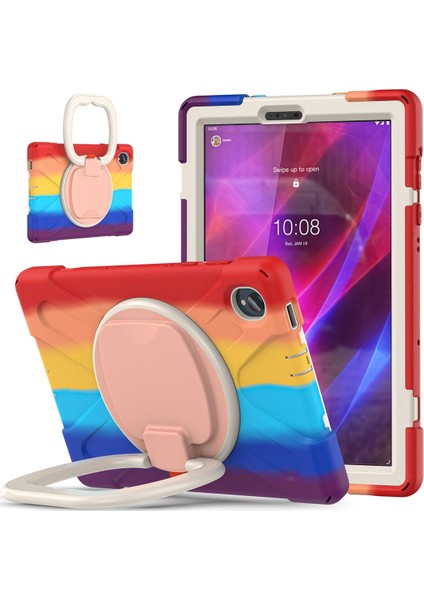 Lenovo Sekmesi Için Silikon + Pc Kılıfı K10 / M10 Plus Renkli Kırmızı (Yurt Dışından) modelleri