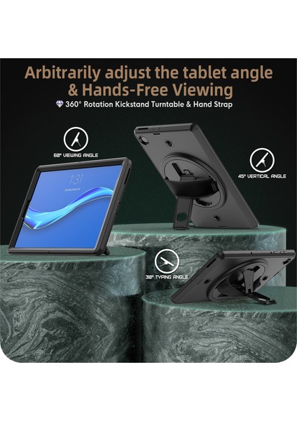 Lenovo Tab M10 Için Tablet Kılıfı Plus X606F Siyah (Yurt Dışından)