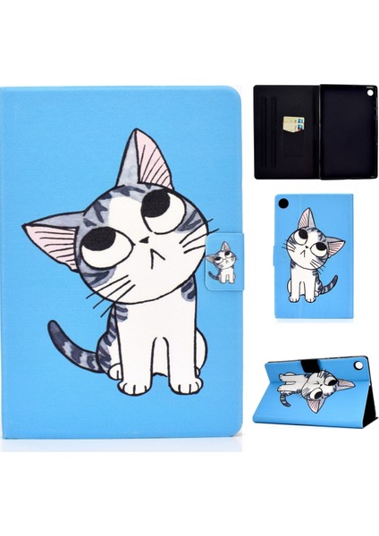 Lenovo Tab M10 Plus TB-X606F Case Blue Cat (Yurt Dışından)