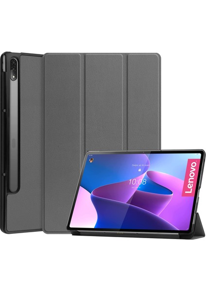 Lenovo Için Deri Tablet Kılıfı P12 Pro 12.6 Gri (Yurt Dışından) fiyatları