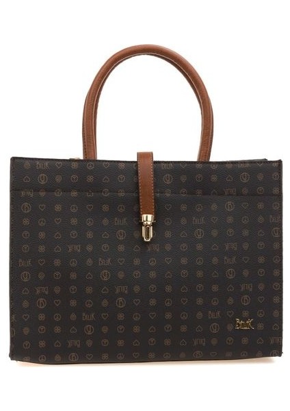 Monogram Siyah/taba Kadın Omuz Çantası Sym 517-MN