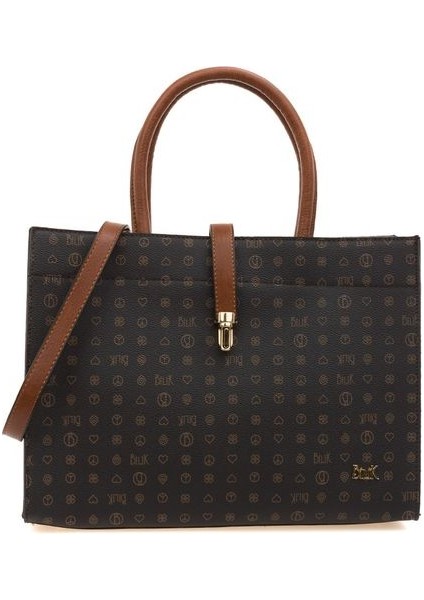 Monogram Siyah/taba Kadın Omuz Çantası Sym 517-MN fırsatları