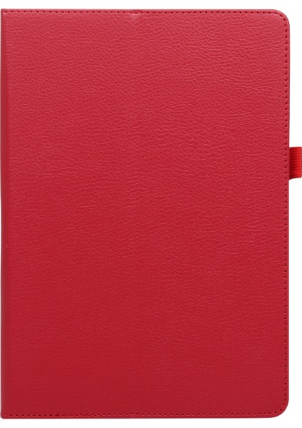 Lenovo M10 Artı TB-X606F Litchi Doku Kılıfı Kırmızı (Yurt Dışından)