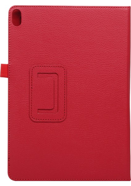 Lenovo M10 Artı TB-X606F Litchi Doku Kılıfı Kırmızı (Yurt Dışından)