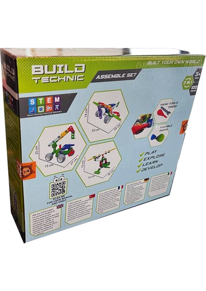 3in1 Build Technıc SET,100 Parça Sök-Tak Block Yapı Seti