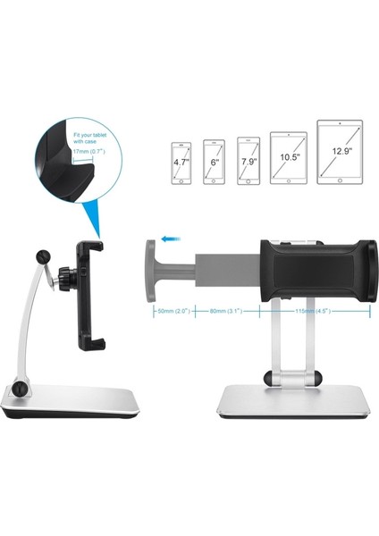 Alüminyum Alaşım Tablet Braketi Tembel Masaüstü Katlanır Cep Telefonu Tablet Braketi (Yurt Dışından) fırsatları