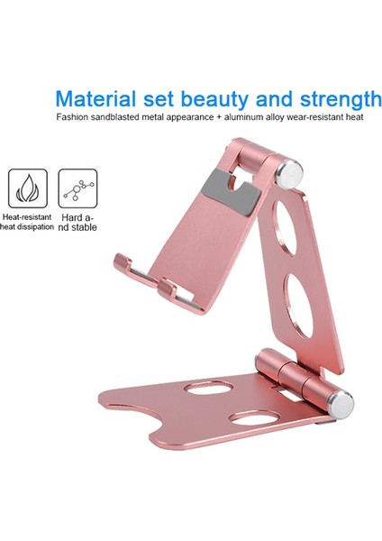 Roostand R2 Alüminyum Alaşımlı Mobil Masaüstü Tablet Braketi Çift Katlanır Tembel Artefakt, Boyutu: 6.4X7X9CM (Siyah) (Yurt Dışından) modelleri