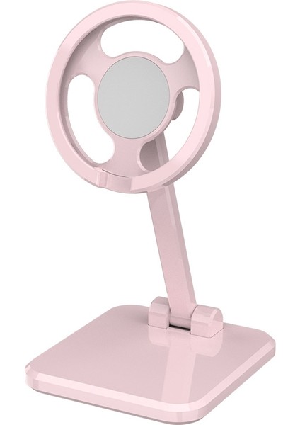 F8 Magsafe Manyetik Kablosuz Şarj Için Katlanabilir Manyetik 360-DERECE Dönen Braketi (Pembe) (Yurt Dışından)