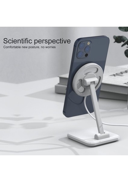 F8 Magsafe Manyetik Kablosuz Şarj Için Katlanabilir Manyetik 360-DERECE Dönen Braketi (Pembe) (Yurt Dışından) modelleri