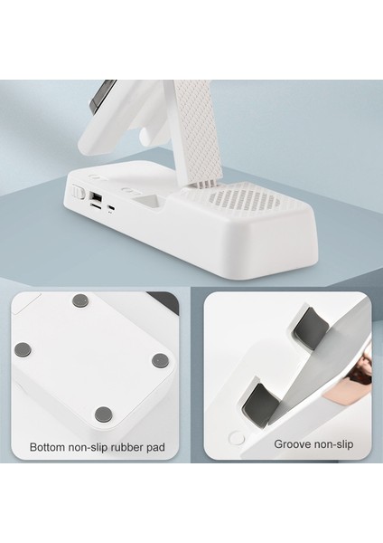 Bluetooth Hoparlör (Beyaz) ile Cep Telefonu ve Tablet Için Çok Fonksiyonlu Masaüstü Standı (Yurt Dışından) modelleri