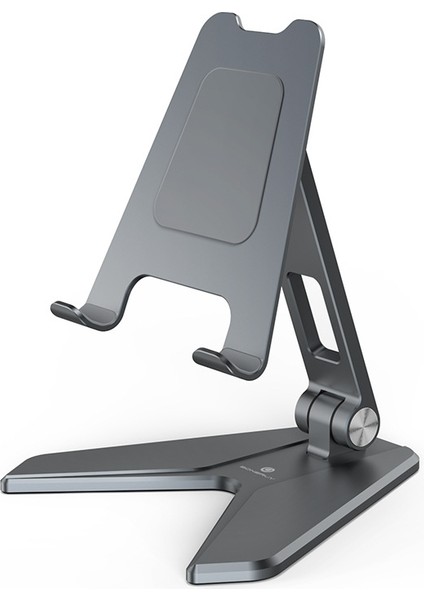 P25 Alüminyum Alaşımlı Cep Telefonu Tablet Pc Standı, Stil: Cep Telefonu Gri (Yurt Dışından)