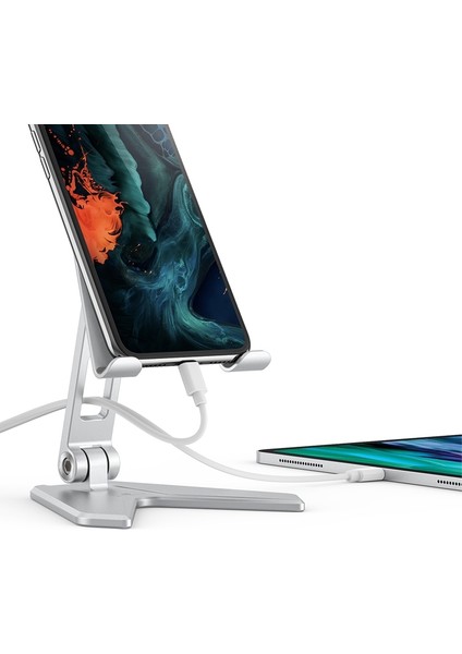 P25 Alüminyum Alaşımlı Cep Telefonu Tablet Pc Standı, Stil: Cep Telefonu Gri (Yurt Dışından) modelleri
