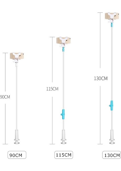 Ubn-46 Düzenli Versiyonu Dönebilen ve Ayrılabilir Tembel Masaüstü Başucu Standı Cep Telefonu Standı, Yükseklik: 90 cm (Beyaz) (Yurt Dışından)