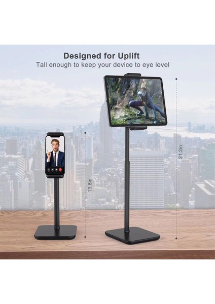 Masaüstü Kaldırılabilir Kaymaz Cep Telefonu ve Tablet Tutucu (Siyah) (Yurt Dışından) modelleri