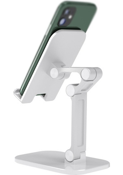 Cyx-Ph2 Cep Telefonu Tablet Masaüstü Braketi Katlanır Teleskopik Telefon Braketi (Beyaz) (Yurt Dışından)