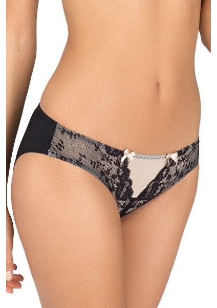 Grace Fransız Dantel Colour Block Siyah Külot fiyatları