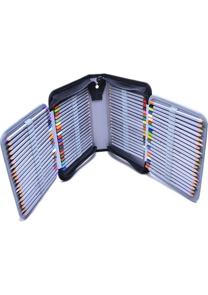 Düz Renkli Büyük Kapasiteli 150 Delikli Kare Pu Kalem Kutusu (Gül Kırmızı) (Yurt Dışından) modelleri