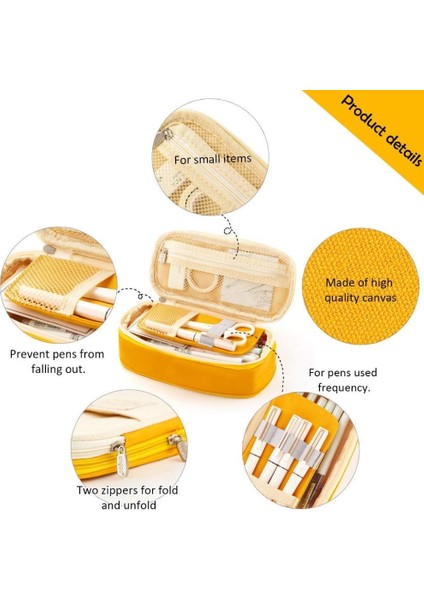 Esnek Kalem Kılıfı Büyük Kapasite Örgü Kalem Kılıfı (Açık Mavi) (Yurt Dışından) modelleri